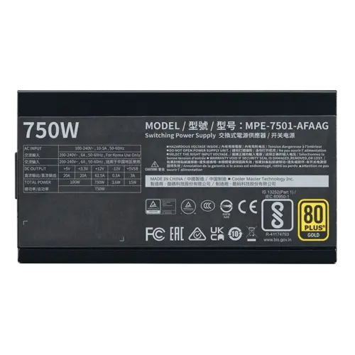 Cooler Master MWE 750 Watt V2 80 Plus Gold SMPS,cooler master smps,cooler master,cooler master mwe 750 v2,cooler master air cooler,cooler master power supply