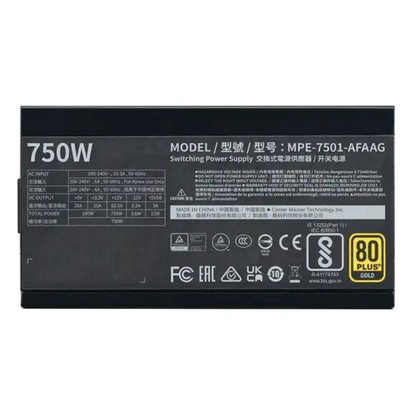 Cooler Master MWE 750 Watt V2 80 Plus Gold SMPS,cooler master smps,cooler master,cooler master mwe 750 v2,cooler master air cooler,cooler master power supply