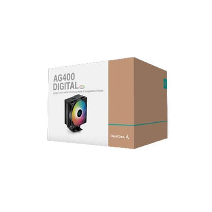 Deepcool AG400 Digital BK ARGB 120mm CPU Air Cooler Black  Microcenter India