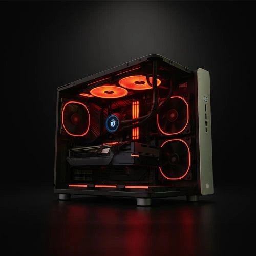red pc build,black and red pc build,aesthetic pc build