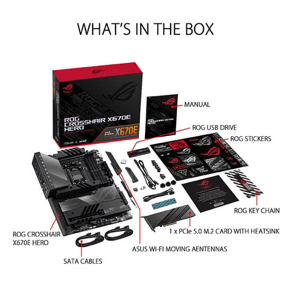 Asus ROG Crosshair X670E Hero (Wi-Fi) Motherboard  Microcenter India