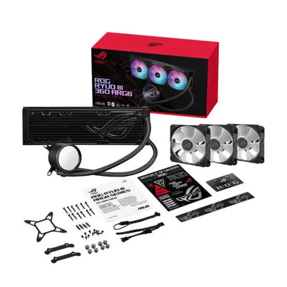 Asus ROG Ryuo III 360 ARGB 360mm CPU Liquid Cooler With Anime Matrix LED Display (Black) 