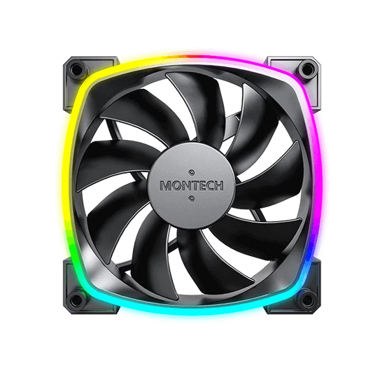 Montech RX120 PWM ARGB Black Cabinet Fan (Single Pack)
