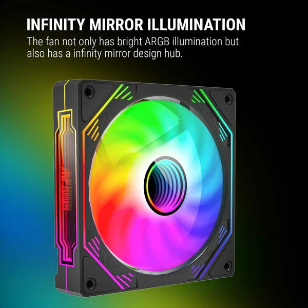 Ant Esports Sciflow ARGB Black Cabinet Fan (Triple Pack)  Microcenter India