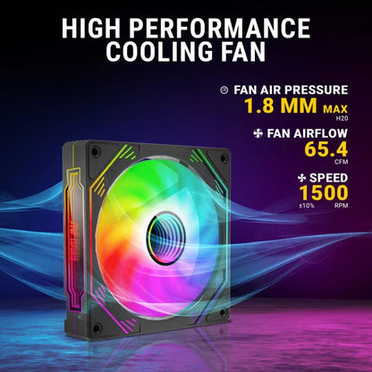 Ant Esports Sciflow ARGB Black Cabinet Fan (Triple Pack)  Microcenter India