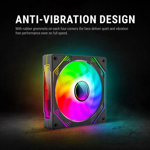 Ant Esports Sciflow ARGB Black Cabinet Fan (Triple Pack)  Microcenter India