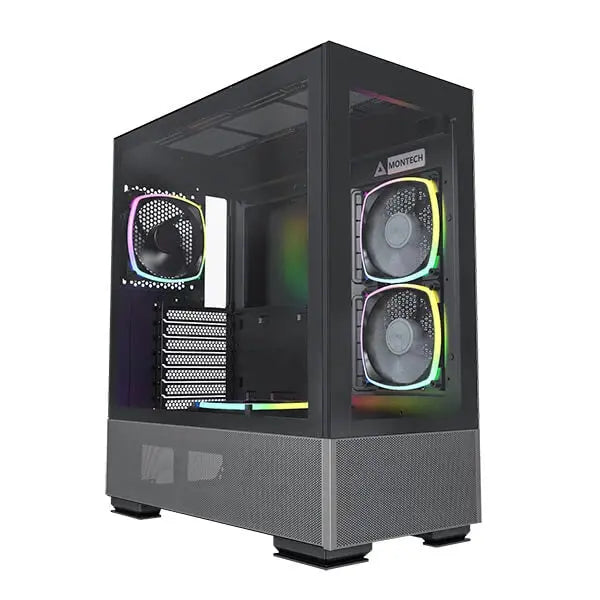 Montech Sky Two ARGB (ATX) Mid Tower Cabinet (Black)  Microcenter India
