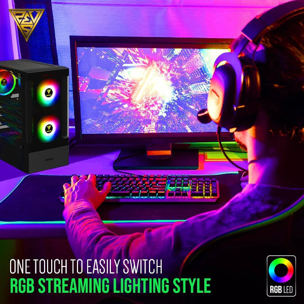 GAMDIAS Talos E3 Black Mid Tower Gaming Cabinet - Microcenter India.