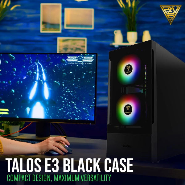 GAMDIAS Talos E3 Black Mid Tower Gaming Cabinet - Microcenter India.