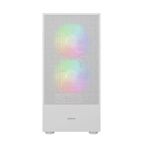 Gamdias Talos E3 Mesh Elite ARGB (E-ATX) Mid Tower Cabinet (White)  Microcenter India