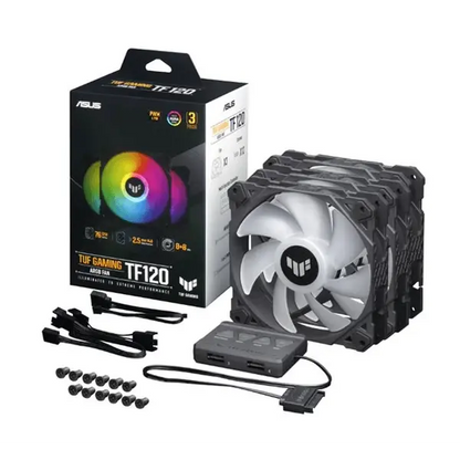 Asus TUF Gaming TF120 ARGB 120mm Cabinet Fan With ARGB Controller (Triple Pack) 