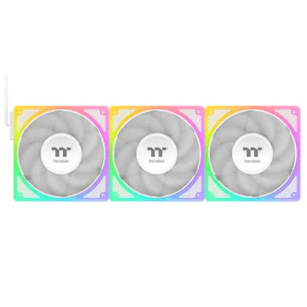 THERMALTAKE Toughfan EX 120 120mm ARGB Sync Cabinet Fan White Triple Pack - Microcenter India.