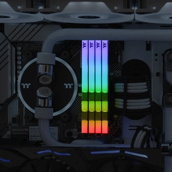 Thermaltake TOUGHRAM DDR4 3200MHz 16GB 2*8GB RGB White RAM - Microcenter India.