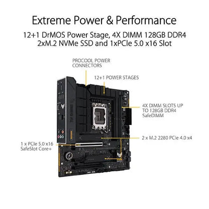 Asus TUF Gaming B760M-Plus D4 Motherboard  Microcenter India