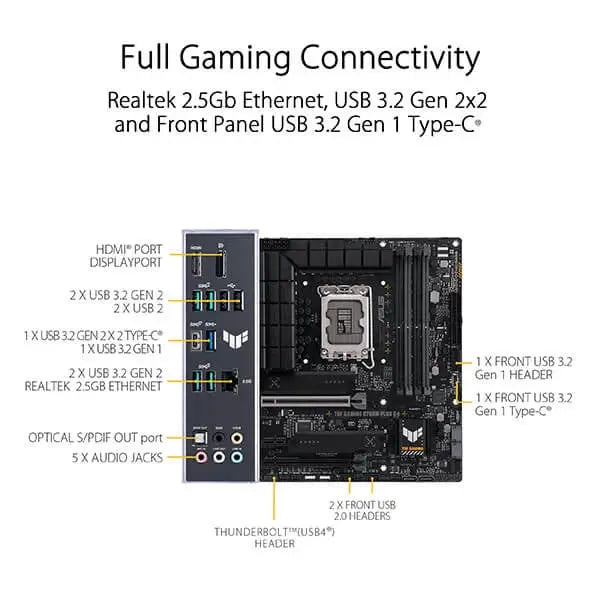 Asus TUF Gaming B760M-Plus D4 Motherboard  Microcenter India