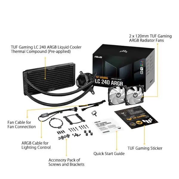 Asus TUF Gaming LC 240 ARGB CPU Liquid Cooler 