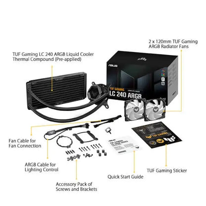 Asus TUF Gaming LC 240 ARGB CPU Liquid Cooler 