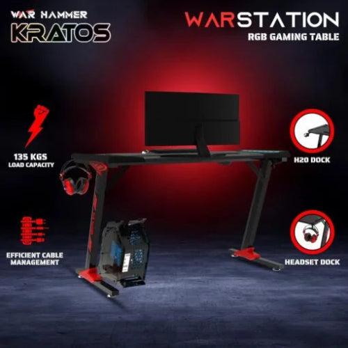 WAR HAMMER Kratos RGB Gaming Desk - Microcenter India.