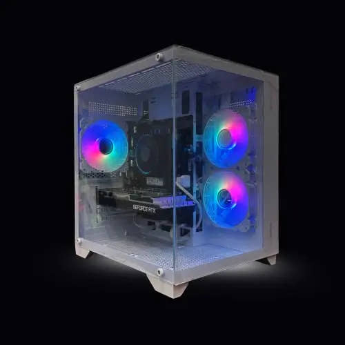 white rgb pc build, white prebuilt gaming pc,prebuilt gaming computer