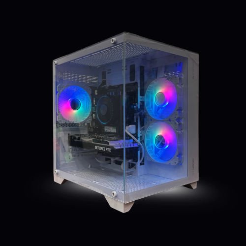 white rgb pc build, white prebuilt gaming pc,prebuilt gaming computer