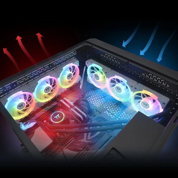 Thermaltake SWAFAN EX12 ARGB Sync PC Cooling Fan White TT Premium Edition 3 Fan Pack - Microcenter India.