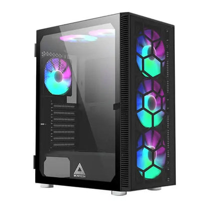 Montech X3 Glass RGB (ATX) Mid Tower Cabinet (Black)  Microcenter India