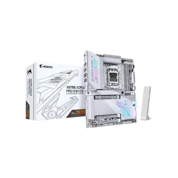 Gigabyte X870E AORUS PRO X3D ICE Motherboard - Microcenter India.