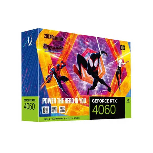 Zotac RTX 4060 OC Spider Man 8GB Graphics Card 