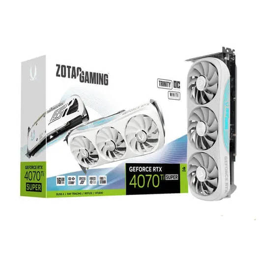 Zotac Gaming GeForce RTX 4070 Ti SUPER Trinity OC White Edition 16GB GDDR6X  Microcenter India