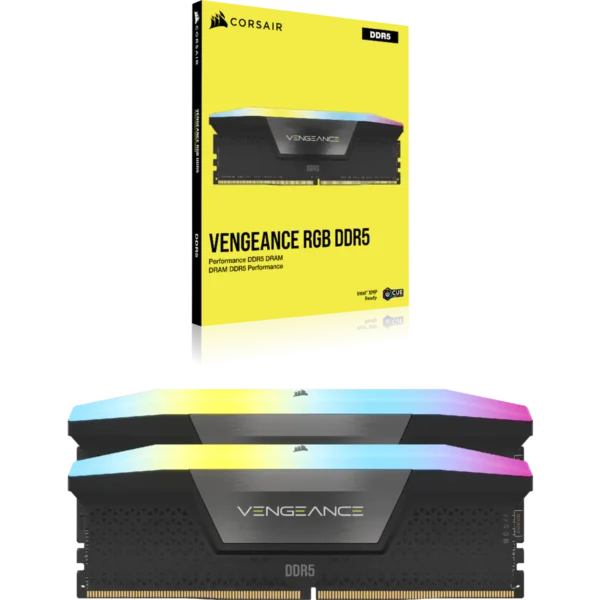 CORSAIR VENGEANCE RGB 64GB 2x32GB DDR5 DRAM 6000MHz Black – Micro