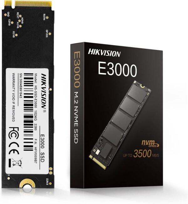 Hikvision E3000 Internal NVMe PCIe M.2 SSD 1TB SSD, Internal Solid State Drive