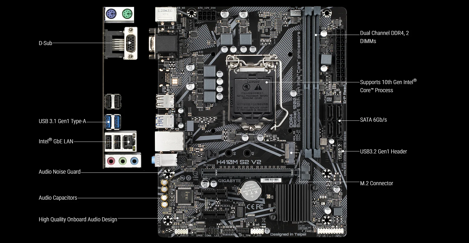 H410M S2 V2 rev 1 0 Key Features Motherboard GIGABYTE Global