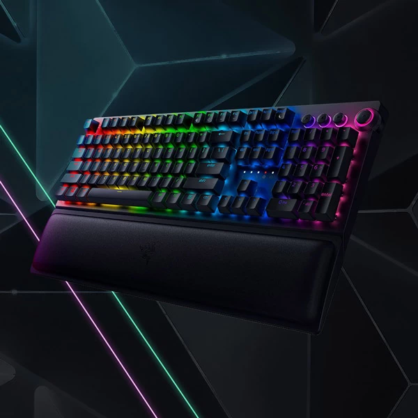 Razer BlackWidow V3 Pro Wireless Mechanical Gaming Keyboard Green Switches, Wireless Fully Mechanical Keyboard With Green Switches.