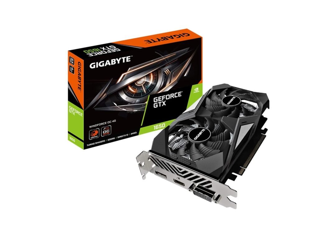 Gigabyte GTX 1650 D6 Windforce OC 4GB, CHIPSETNVIDIA GEFORCE GPUGTX 1650 PCI EXPRESS3.0 GPU BASE CLOCK1650 MHz.