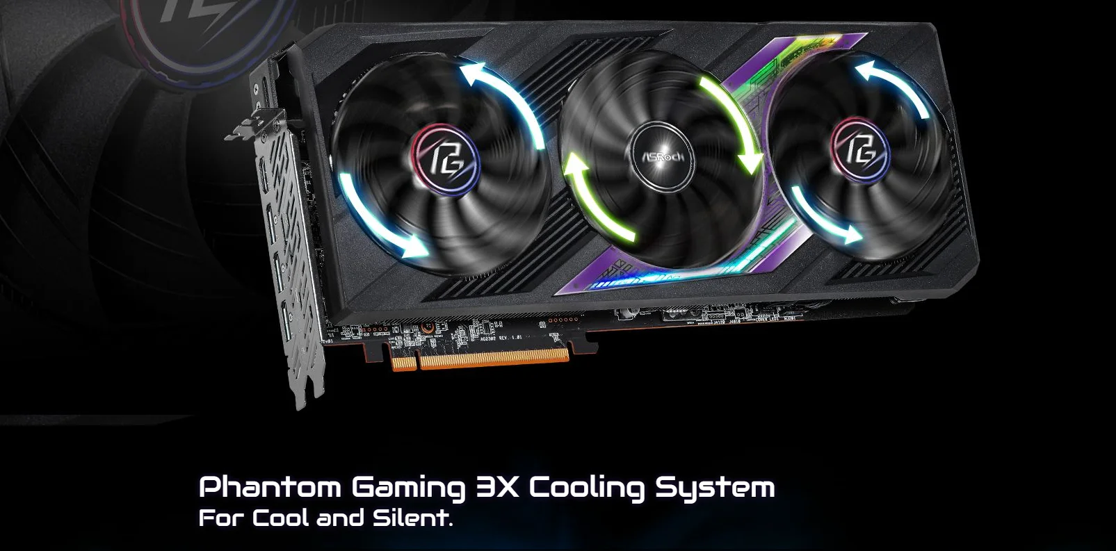 ASRock AMD Radeon™ RX 7800 XT Phantom Gaming 16GB OC 1