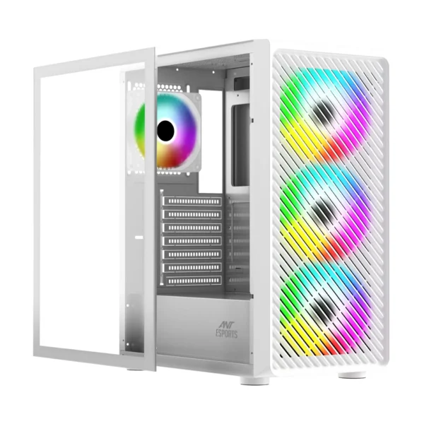 Ant Esports 211 Air ARGB Gaming Cabinet White 1