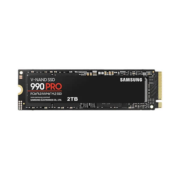 Samsung 990 Pro 2TB M.2 NVMe Gen4 Internal SSD, PCIe 4.0 speed maximised, Breakthrough power efficiency, Smart thermal solution.