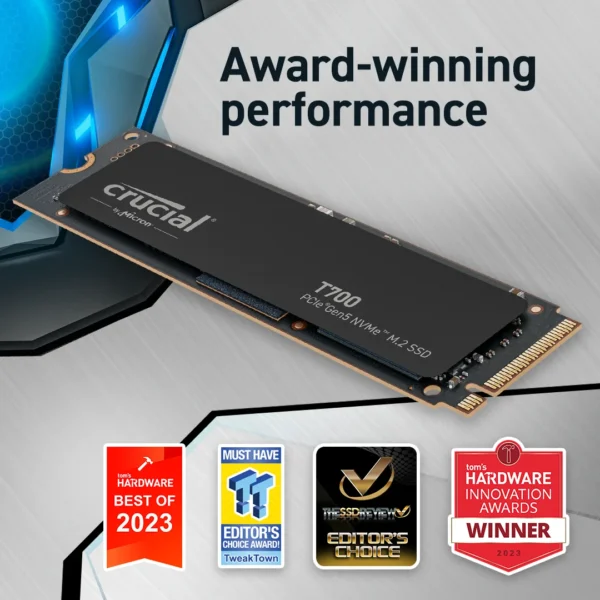 Crucial t700 ssd gallery image award logos