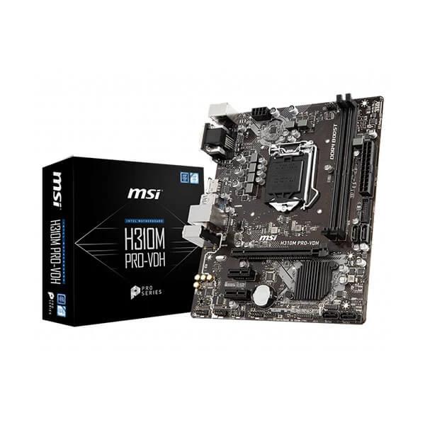 MSI H310M Pro-VDH Motherboard Supports 9th / 8th Gen Intel® Core™ / Pentium® Gold / Celeron® processors for LGA 1151 socket