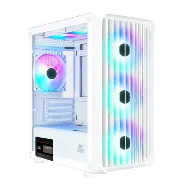 Ant Esports 205 Mini 6F Mid Tower Gaming Cabinet White 1