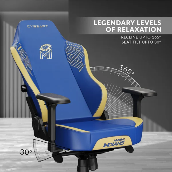 Cybeart Mumbai Indians Gaming Chair 10