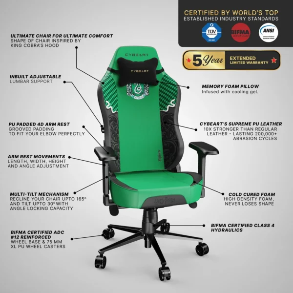 Cybeart Slytherin Gaming Chair 13