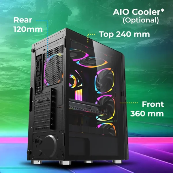 Zebronics AERO Mid Tower Premium Gaming Cabinet 2