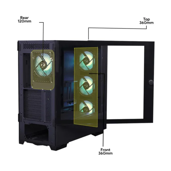 Zebronics Zeb Titan Full Tower Cabinet 2