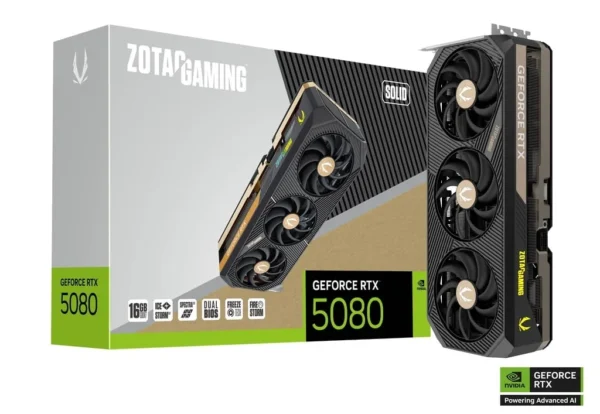 ZOTAC GAMING GeForce RTX 5080 SOLID Graphics Card 1