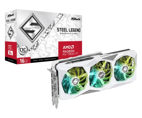 rx 7800 xt steel legend 16gb oc,amd radeon graphics card,asrock graphics card