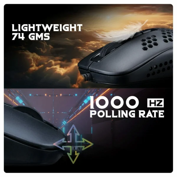 Cosmic Byte Orcus RGB Honeycomb Gaming Mouse - Image 2