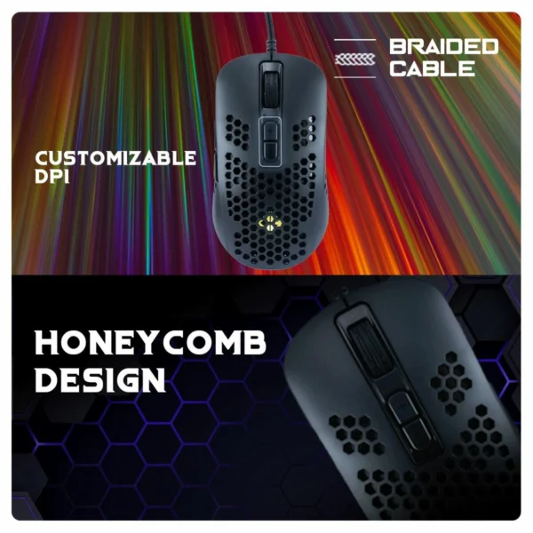Cosmic Byte Orcus RGB Honeycomb Gaming Mouse - Image 3