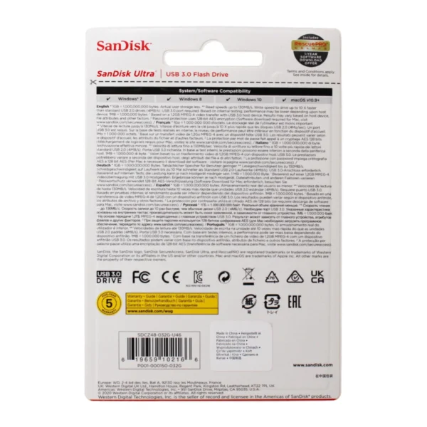 SanDisk Ultra CZ48 32GB USB Pen Drive Black - Image 3