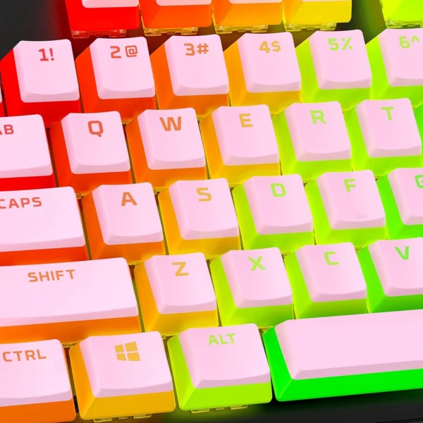 HyperX Pudding PBT Keycaps Full Key Set Pink - Image 2